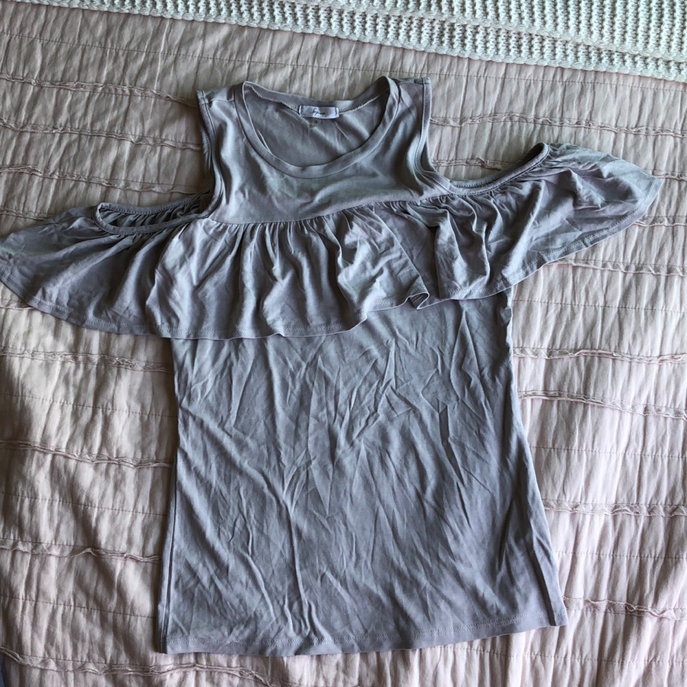 Grayish purple blouse